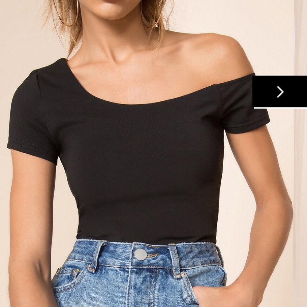 Superdown felicia asymmetrical bodysuit size XS